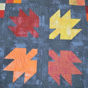 Swirling Leaves - PDF Quilt Pattern - Layer Cake Friendly in 6 Size ...