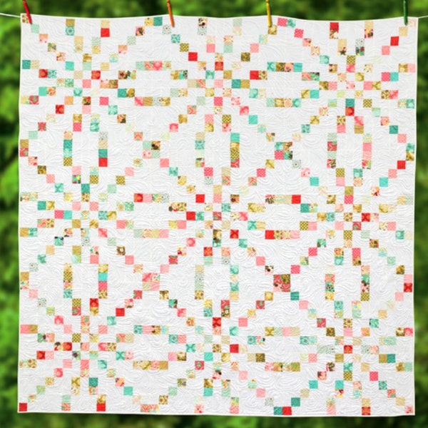 Braided Irish Chain - PDF Quilt Pattern - Jelly Roll Friendly in 6 size options