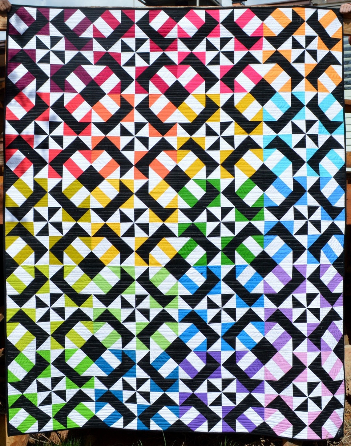 Corkscrew PDF Quilt Pattern With 4 Size Options Etsy