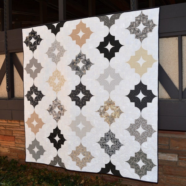 Nordic Nights - PDF Quilt Pattern - Fat Quarter Friendly in 5 size options