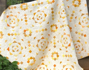 Summer Solstice - PDF Quilt Pattern - Scrap or Fat Eighth/Quarter Friendly in 6 size options