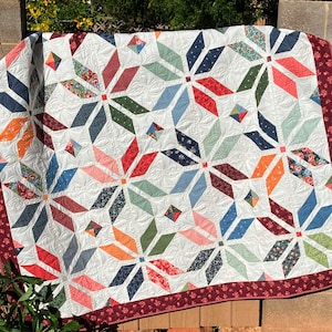 Summer Breeze - PAPER Quilt Pattern - Layer Cake Friendly in 6 size options