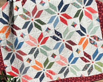 Summer Breeze - PAPER Quilt Pattern - Layer Cake Friendly in 6 size options