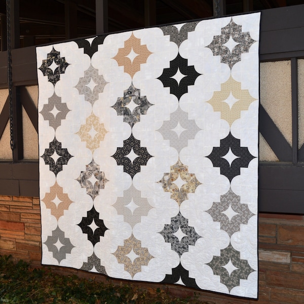 Nordic Nights - PAPER Quilt Pattern - Fat Quarter Friendly in 5 size options