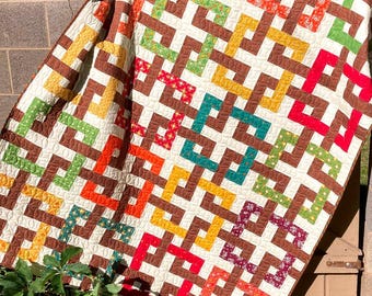 Square Dance - PDF Quilt Pattern - Jelly Roll Freundlich in 6 Größen Optionen