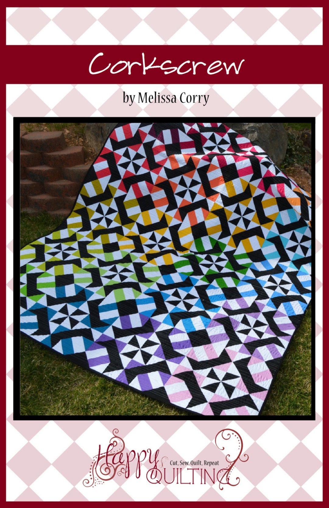 Corkscrew PDF Quilt Pattern With 4 Size Options Etsy