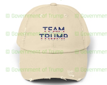 TEAM TRUMP Baseballkappe, Donald Trump Distressed Baseballkappe, Donald Trump Sammlerstück, Trump Fan Geschenk, verstellbarer Hut