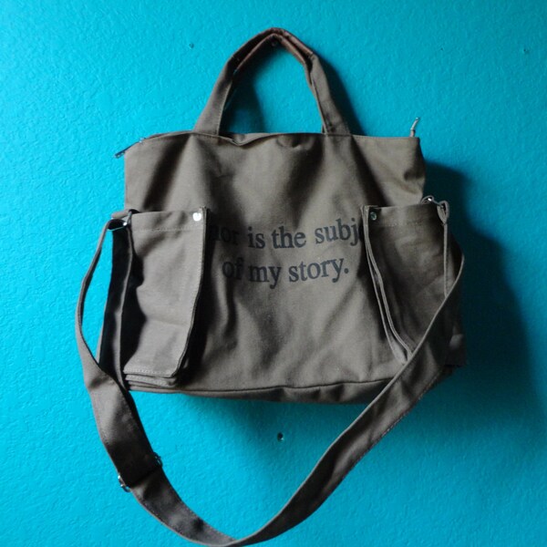 Green Canvas Tote Bag