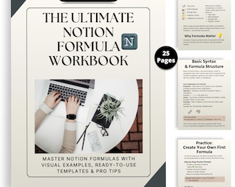 Notion Formula Workbook: Step-by-Step Guide for Beginners (Digital PDF)