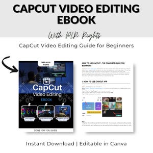 CapCut Video Editing eBook | Canva Editable PLR Digital Product | Video creator ebook Capcut Guide Rebrand & Resell, capcut plr guide, video editing ebook, capcut mrr ebook, canva ebook template , editable video guide, tiktok video editing, faceless video editing , video editing plr ,capcut editable book , social media plr , digital product mrr , rebrand and resell , plr rights included , video reels plr , capcut blueprint ,video creation guide ,sound effects pack ,dfy digital products