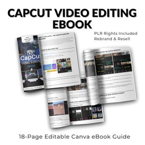 CapCut Video Editing eBook | Canva Editable PLR Digital Product | Video creator ebook Capcut Guide Rebrand & Resell, capcut plr guide, video editing ebook, capcut mrr ebook, canva ebook template , editable video guide, tiktok video editing, faceless video editing , video editing plr ,capcut editable book , social media plr , digital product mrr , rebrand and resell , plr rights included , video reels plr , capcut blueprint ,video creation guide ,sound effects pack ,dfy digital products