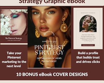 Pinterest Marketing eBook: Faceless SEO Strategy Guide (100-Page Canva Template, MRR/PLR License Included)