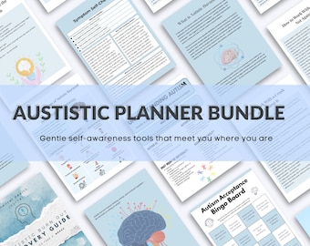 Autism Care Binder, Autistic Burnout Recovery Workbook Bundle  Autistic Child Worksheet, Neurodivergent Self-Care Journal