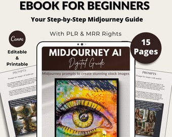 Midjourney AI Art Prompt Guide: Canva eBook with PLR Rights