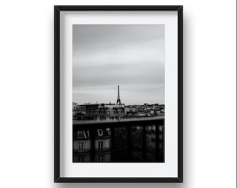 Eiffel Tower Wall Art – Minimal Paris Print with Birds, Fine Art Travel Photography