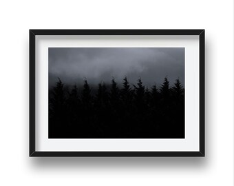 Echoes of the Forest – Moody Mountain & Trees Print