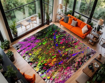 Tapete Jackson Pollock: Arte abstrata com estampa de respingos