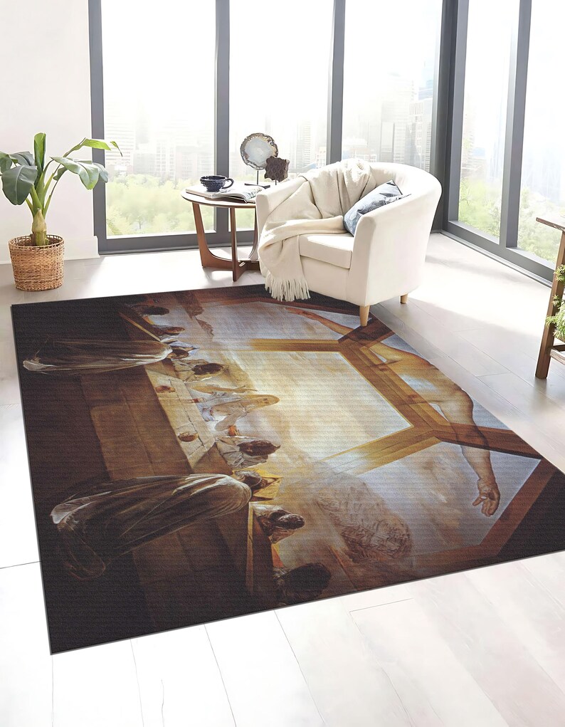 Salvador Dali Last Supper Bamboo Rug: Christian Art Decor - Etsy