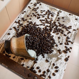 Coffee Bean Rug, Coffee Bean Rug, Home Decor Rug, Modern Rug, Non-Slip Rug, Kitchen Rug, Coffee Rug, Home Area Rug, Digital Coffee Rug