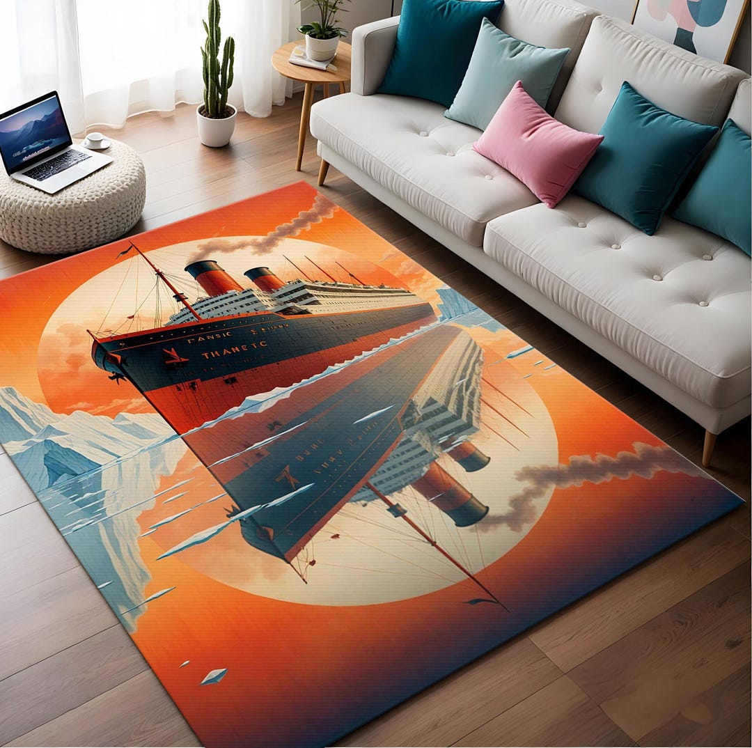 Titanic Ship Rug: Ocean Voyage Printed Area Rug - Etsy