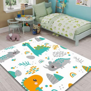 Cute Animals, Child Gift, Educational, Kids Rug, Kids Play Mat, Colorful And Fun Rug, Nursery Rug, Play Rug, Washable Rug, Kids Room Rug