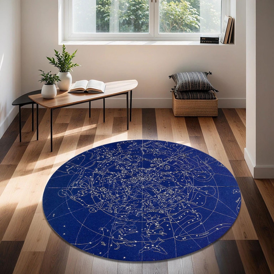 Star Map Illustration, Map Rug, Astronomy Constellation Rug,chart Rug ...