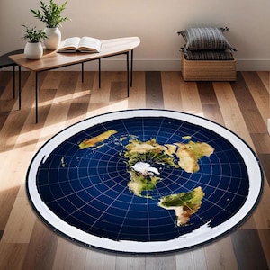 Alexander Gleason Flat Earth Map, großer Wandteppich, Weltkarte, Wandteppich, Wanddeko, Büroteppich