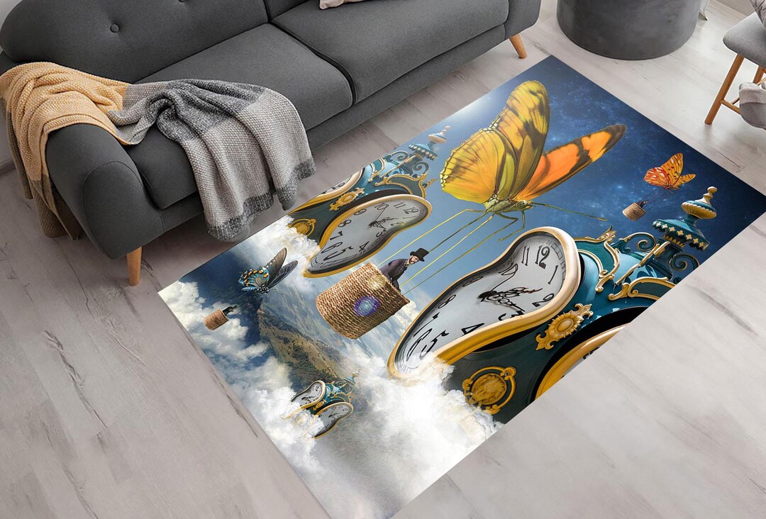 Salvador Dali Rug: Surreal Time Travel Canvas Art - Etsy