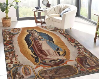 Our Lady of Guadalupe Rug: Catholic Religious Art Tapestry - Etsy
