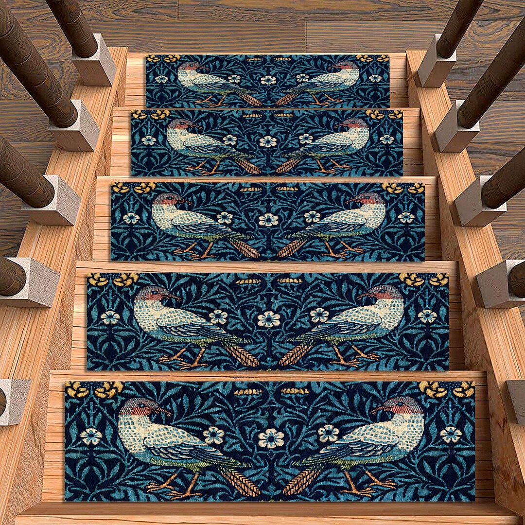 Morris Stair Mat, Morris Step Mat, Colorful Step Rug, Decorative Stair ...