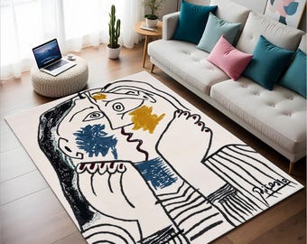 Pablo Picasso, Pablo Picasso Rug, Great Still Life on Pedestal Rug