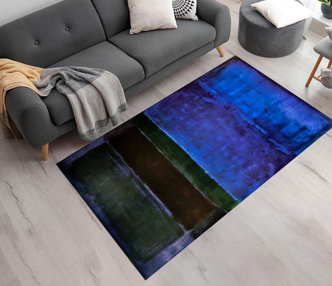 Mark Rothko Style Bamboo Rug: Abstract Art Reproduction - Etsy