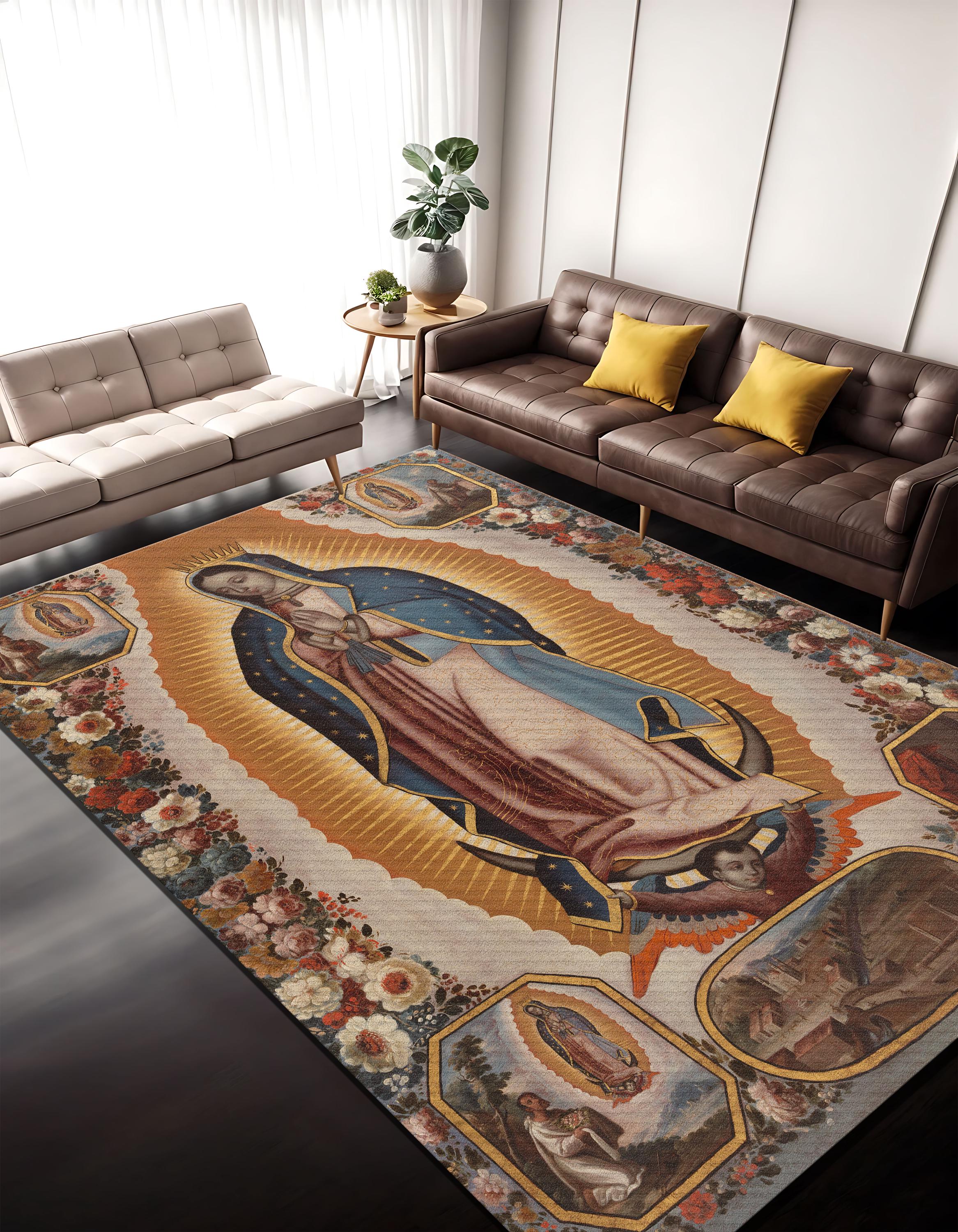 Our Lady of Guadalupe Rug: Catholic Religious Art Tapestry - Etsy