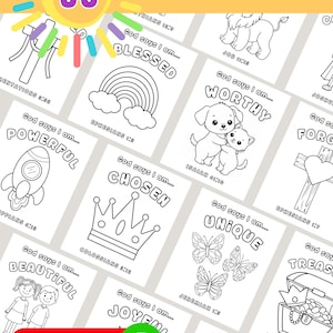 神はこう言う：キリスト教の肯定と励ましの言葉の子供向けぬり絵