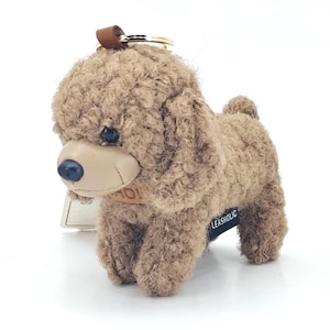 Pudel (braun) Charme, einzigartige Taschenanhänger, Taschenanhänger aus Leder, niedliche Schlüsselanhänger, Taschenanhänger, Schlüsselbund Geschenk, Tier Schlüsselbund, Hundeliebhaber