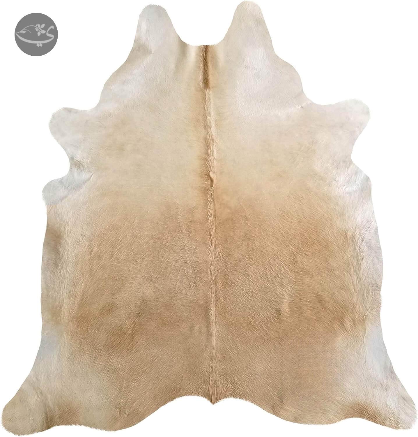 ベージュ牛革ラグ - Etsy 日本