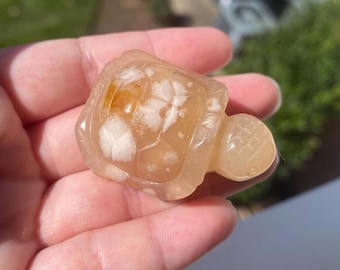 Flower Agate Turtle Carving: Crystal Carvings, My Personal Collection