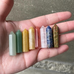 Mini Crystal Points, Natural Crystal/Stone Mini Towers, Bundle of Three Crystal Points