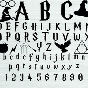 Potter Font Svg, Wizard Font Svg, Halloween Font Svg, Magic Wizard Svg, Wizardy Font Svg, Potter Alphabet Svg, Wizard Font TTF Files
