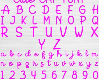 Cute Kitty Font Svg Bundle, Cute Cat Font Svg, Kitty Font TTF, Cat Font Svg, Kitty Font Alphabets Svg, Cat Lover Svg, Cat Font TTF, Cat Svg