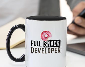Full Snack Developer Mug - Funny stack Programmer Gift for Coders, Web Developer & Software Engineer