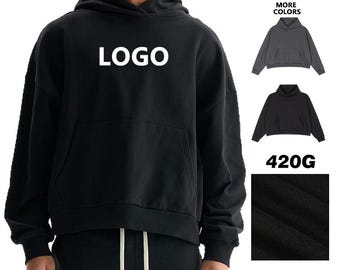 Minimalistisk broderad huvtröja, överdimensionerad unisex streetwear, handgjord huvtröja, beställningsgjord, personlig tröja