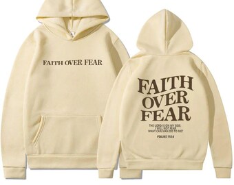 Tro över rädsla Hoodie, bomullsfleece, sommar streetwear, unisex