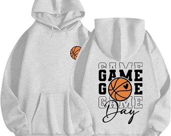 Basketmamma-hoodie, vintage-matchdagströja, anpassningsbar sportjacka