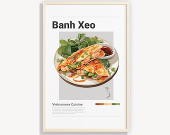 Banh Xeo Print: Minimalist Vietnamese Food Art (Digital Download)