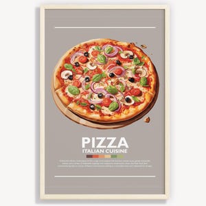 Italian Pizza Poster: Minimalist Kitchen Wall Art (Digital Download)