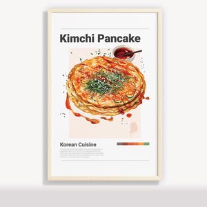 KIMCHI PFANNKUCHEN POSTER | Minimalistische koreanische Wand-Kunst-Dekor | Digitale Drucke Poster Kunst Illustration | Sofort Download