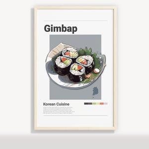 KOREANISCHES POSTER | Minimalistisches Wand-Kunst-Dekor | Digitale Drucke Poster Kunst Illustration | Sofort Download
