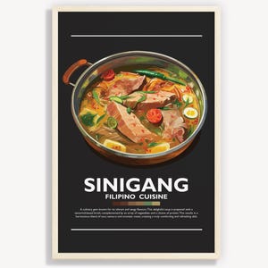 SINIGANG POSTER | Minimalist Philippines Food Wall Art Decor | Digital Prints Poster Art Illustration |