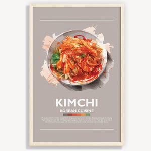 KOREANISCHES KIMCHI POSTER | Minimalistisches Wand-Kunst-Dekor | Digitale Drucke Poster Kunst Illustration | Sofort Download